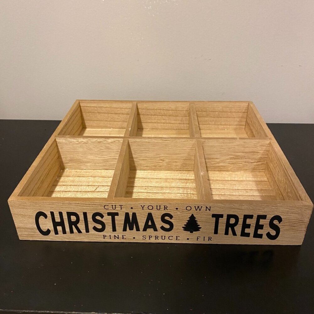 Christmas Tree Wood Box Decor Target